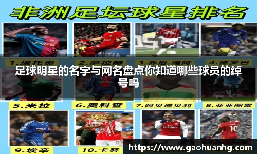 足球明星的名字与网名盘点你知道哪些球员的绰号吗